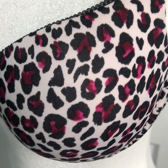 LILY OF FRANCE Animal Print Push-Up Underwire Bra Size 36C - Picture 3 of 11
